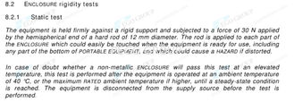 IEC61010-1 Clause 8.2.1 Finger Probes 12mm Hemispherical Test Rod